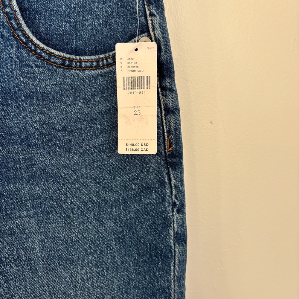 NWT! Pilcro Anthropologie Retro High-rise Flare Jeans Size 25 - Picture 4 of 12